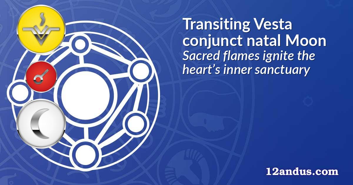 Transiting Vesta conjunct natal Moon