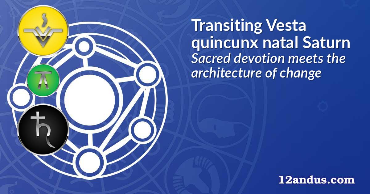Transiting Vesta quincunx natal Saturn