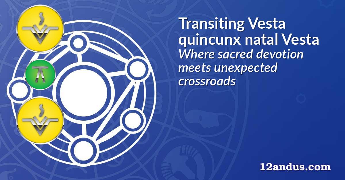 Transiting Vesta quincunx natal Vesta
