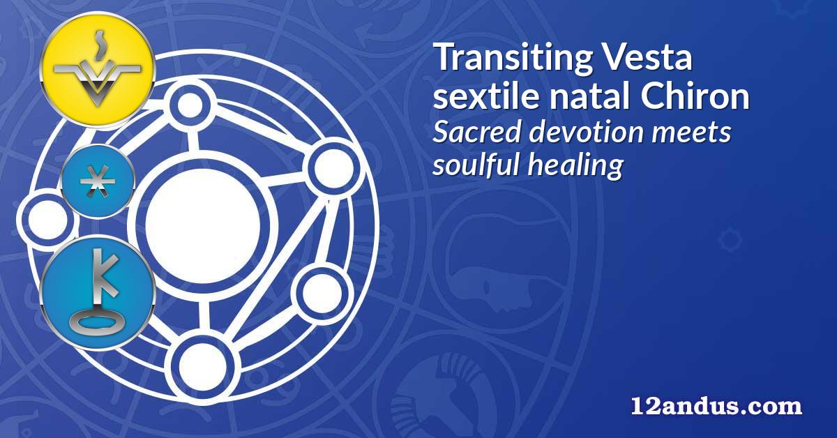 Transiting Vesta sextile natal Chiron