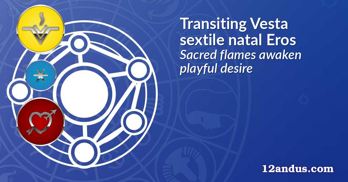 Transiting Vesta sextile natal Eros