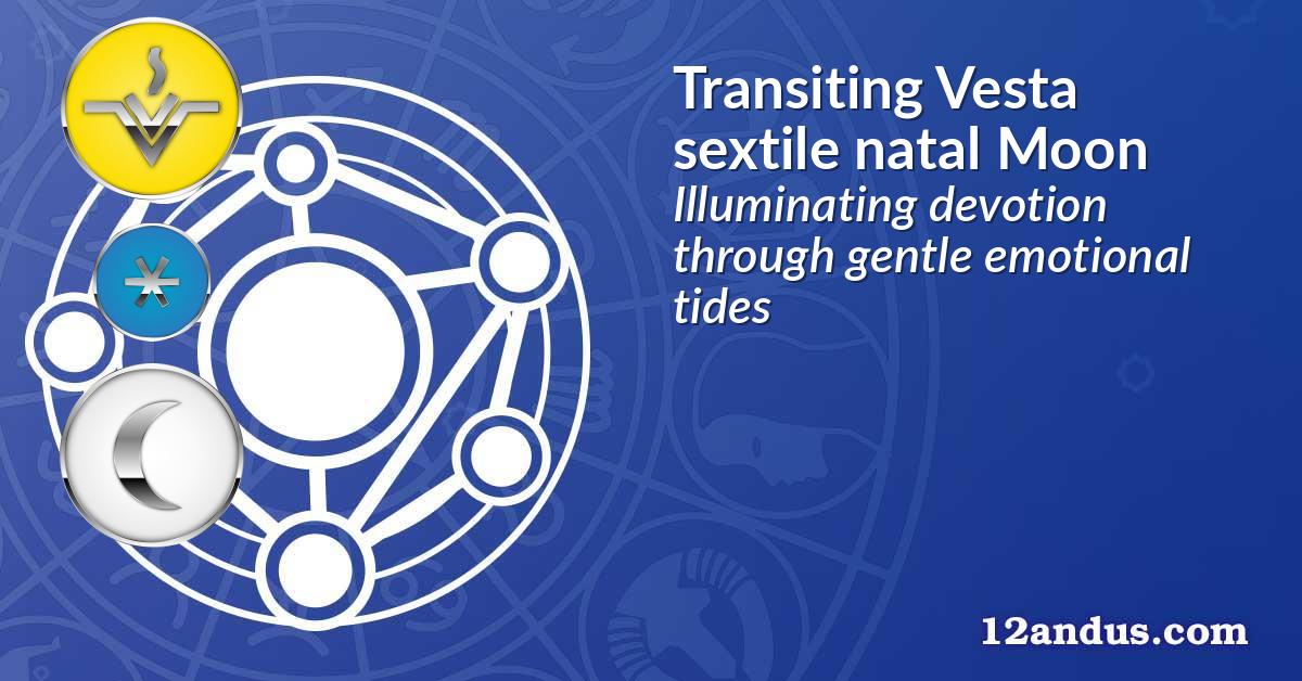 Transiting Vesta sextile natal Moon