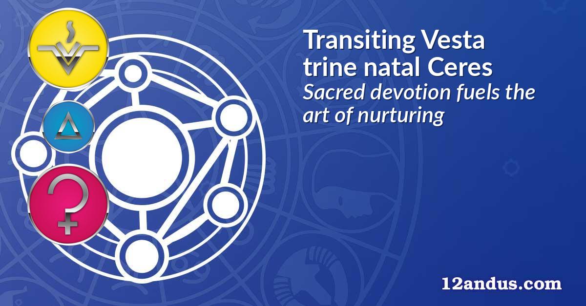 Transiting Vesta trine natal Ceres