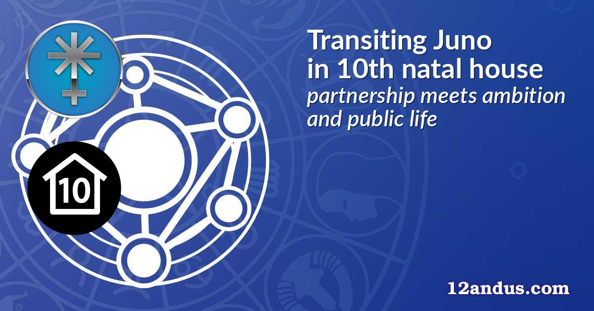 Transiting Juno in the 10th natal house