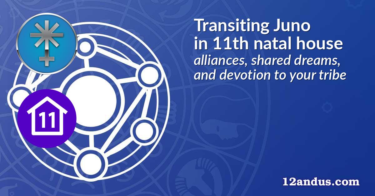 Transiting Juno in the 11th natal house