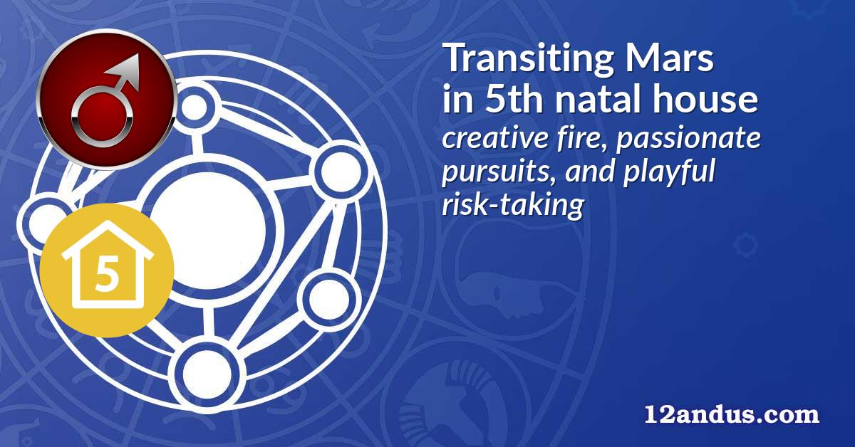 Transiting Mars in the 5th natal house