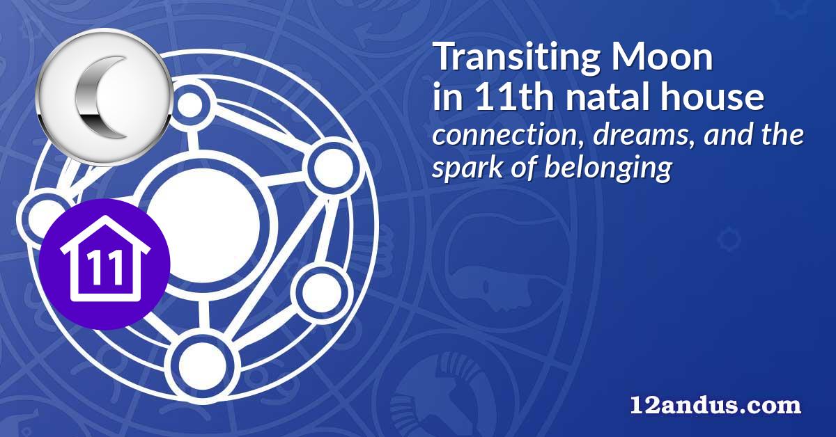 Transiting Moon in the 11th natal house