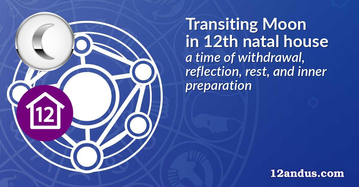 Transiting Moon in the 12th natal house