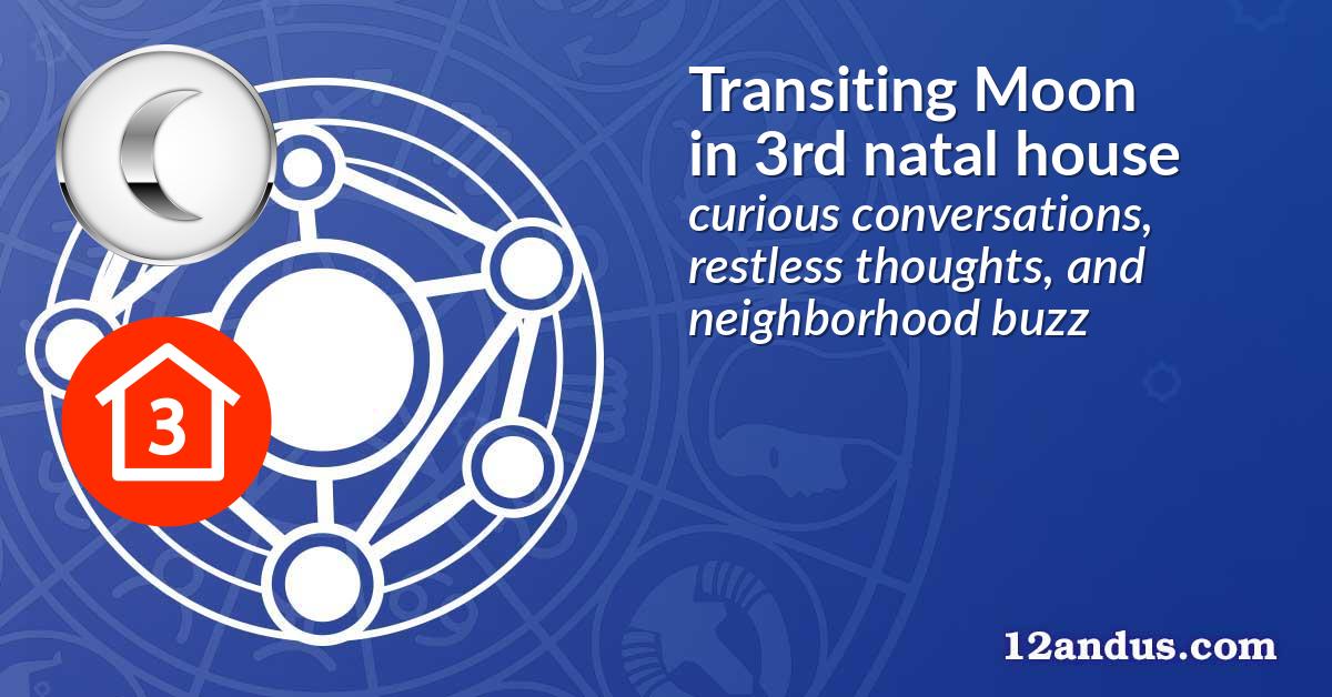 Transiting Moon in the 3rd natal house