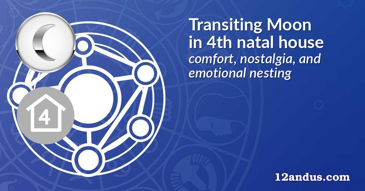 Transiting Moon in the 4th natal house